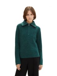 Tom Tailor Sweter w kolorze zielonym rozmiar: S. Zielone swetry klasyczne damskie Tom Tailor, s, ze splotem, bez kołnierzyka. Za 114.98 zł.