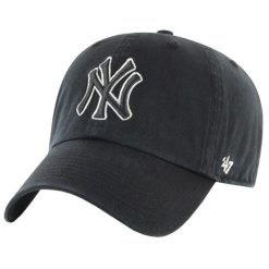 Czapka z daszkiem dla dorosłych New York Yankees MLB Clean Up Cap. Czarne czapki z daszkiem damskie 47 Brand, bez wzorów, z bawełny. Za 99.99 zł.