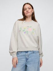 GAP Bluza w kolorze szarym rozmiar: XXL. Szare bluzy damskie GAP, xxl, bez wzorów, bez kaptura. Za 114.17 zł.