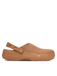 Crocs Klapki Classic Crafted Clog 211354 Beżowy. Brązowe klapki damskie Crocs, bez wzorów, z tworzywa sztucznego, bez obcasa, bez zapięcia. Za 259.99 zł.
