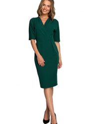 Stylove Sukienka w kolorze zielonym rozmiar: XXL. Zielone sukienki damskie Stylove, bez wzorów, bez ramiączek. Za 225.45 zł.