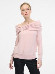 Orsay Sweter w kolorze jasnoróżowym rozmiar: XL. Różowe swetry klasyczne damskie Orsay, xl, bez kołnierzyka. Za 82.95 zł.