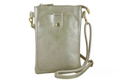 Mini listonoszka skórzana BARBERINI'S Złota 963/1-17. Żółte shopper bag Barberinis, bez wzorów, ze skóry, bez dodatków. Za 149.99 zł.