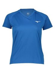 Mizuno Koszulka funkcyjna "Drylite" w kolorze niebieskim rozmiar: XL. Niebieskie koszulki damskie Mizuno, xl, bez wzorów, bez kołnierzyka, bez ramiączek. Za 66.00 zł.