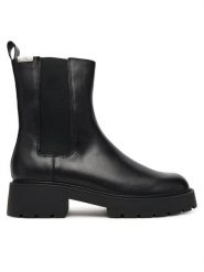 Calvin Klein Jeans Sztyblety Combat Mid Chelsea Boot Hw Lth YW0YW01869 Czarny. Czarne botki damskie Calvin Klein Jeans, z jeansu, bez obcasa, na płaskiej podeszwie, bez zapięcia. Za 639.99 zł.