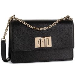 Torebka Furla. Czarne torebki wieczorowe damskie Furla, bez wzorów, bez dodatków. Za 1,049.00 zł.