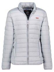Geographical Norway Kurtka pikowana "Atika" w kolorze jasnoszarym rozmiar: XXL. Szare kurtki damskie Geographical Norway, xxl, z aplikacjami, bez kaptura. Za 122.96 zł.