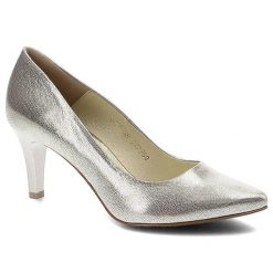 Złote Czółenka Clasicco Damskie Eleganckie Obuwie. Żółte czółenka damskie Clasicco, bez wzorów, ze skóry, bez obcasa, na obcasie. Za 309.00 zł.