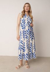 Niebieska Pudełkowa Sukienka Wiskozowa Bez Rękawów z Wiązanym Paskiem Fontalin. Niebieskie sukienki damskie Born2be, bez wzorów, z tkaniny, biznesowe, bez ramiączek. Za 89.99 zł.