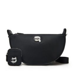 Torebka KARL LAGERFELD. Czarne listonoszki damskie KARL LAGERFELD, bez wzorów, bez dodatków. Za 469.99 zł.