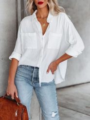 Milan Kiss Bluzka w kolorze białym rozmiar: S. Białe bluzki damskie Milan Kiss, s, bez wzorów, z bawełny, bez kołnierzyka, bez ramiączek. Za 130.99 zł.