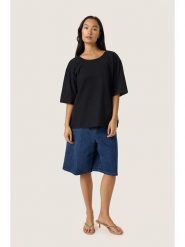 Soaked in Luxury Bluzka w kolorze czarnym rozmiar: XL. Czarne bluzki damskie Soaked in Luxury, xl, bez wzorów, z bawełny, bez kołnierzyka, bez ramiączek. Za 86.99 zł.