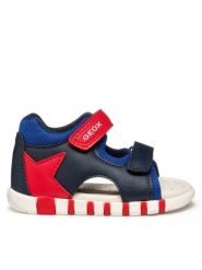 Geox Sandały B Sandal Iupidoo B555PB 0BC14 C4226 Granatowy. Niebieskie sandały chłopięce Geox, ze skóry, bez zapięcia. Za 129.99 zł.