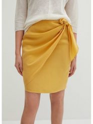 STEFANEL Spódnica w kolorze żółtym rozmiar: 40. Żółte spódnice damskie Stefanel, na co dzień, bez wzorów, mini. Za 122.38 zł.