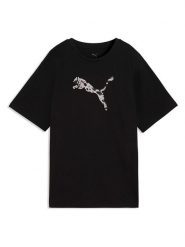 Puma Koszulka "Ess Graphic Animal" w kolorze czarnym rozmiar: S. Czarne bluzki damskie Puma, s, bez wzorów, bez kołnierzyka, bez ramiączek. Za 89.95 zł.