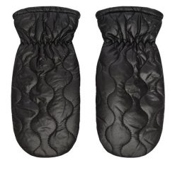 Rękawiczki Damskie Pieces. Czarne rękawiczki damskie Pieces, bez wzorów, z dzianiny. Za 99.99 zł.