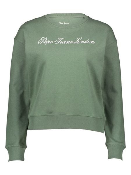 Pepe Jeans Bluza w kolorze zielonym rozmiar: S. Zielone bluzy damskie Pepe Jeans, s, bez wzorów, z jeansu, bez kaptura. Za 116.45 zł.