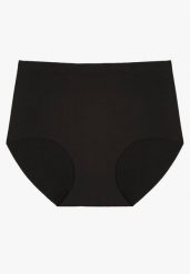 Czarne Bezszwowe Majtki Figi High Waist Dolevia. Czarne figi Renee, bez wzorów, z jeansu. Za 9.99 zł.
