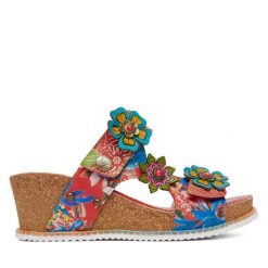 Klapki Laura Vita. Czerwone klapki damskie LAURA VITA, bez wzorów, bez obcasa, bez zapięcia. Za 439.99 zł.