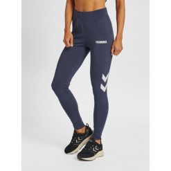 Damskie wysokie legginsy Hummel Legacy. Niebieskie legginsy damskie Hummel, s, bez wzorów, z bawełny. Za 107.10 zł.
