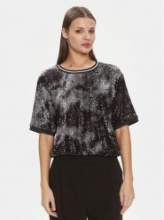 Liu Jo Bluzka TA4060 J4623 Czarny Regular Fit. Czarne bluzki damskie Liu Jo, m, bez wzorów, z syntetyku, bez kołnierzyka, bez ramiączek. W wyprzedaży za 269.99 zł.