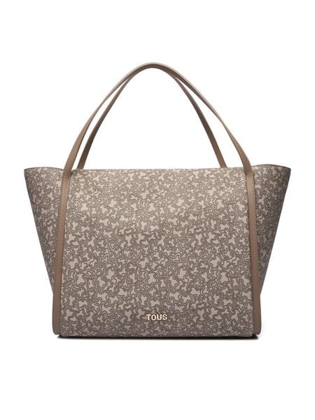 TOUS Torebka Kaos Mini Lines 2002183744 Brązowy. Brązowe shopper bag tous, ze skóry, bez dodatków. Za 719.00 zł.