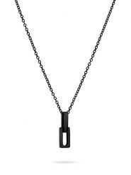 Liebeskind Naszyjnik z zawieszką - dł. 45 cm rozmiar: onesize. Czarne naszyjniki damskie Liebeskind, ze stali. Za 182.72 zł.