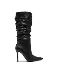 Steve Madden Kozaki Schmooze SM11003453 Czarny. Czarne kozaki damskie Steve Madden, ze skóry, bez obcasa, na szpilce, bez zapięcia. Za 669.99 zł.