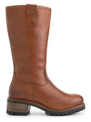 Mysa Skórzane kozaki "Heather" w kolorze jasnobrązowym rozmiar: 38. Brązowe kozaki damskie mysa, na zimę, z materiału, bez obcasa, bez zapięcia. Za 465.95 zł.