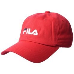 Czapka Fila Bangil. Czerwone czapki z daszkiem damskie Fila, bez wzorów. Za 49.99 zł.