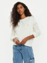 Tommy Jeans Sweter Tjw Essential DW0DW18670 Écru Regular Fit. Swetry klasyczne damskie Tommy Jeans, m, z bawełny, bez kołnierzyka. Za 289.99 zł.