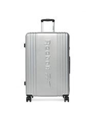 Reebok Walizka duża RBK-WAL-003-07-CCC-L Srebrny. Szare walizki Reebok, bez wzorów, z tworzywa sztucznego, duże. Za 349.99 zł.
