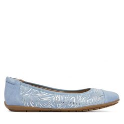 Baleriny Caprice. Niebieskie balerinki damskie Caprice, bez wzorów. Za 339.99 zł.