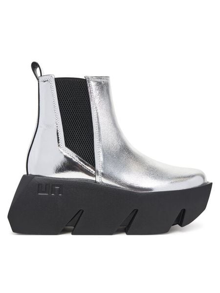 United Nude Botki Bull Chelsea 1096014116 Srebrny. Szare botki damskie United Nude, ze skóry, bez obcasa, na koturnie, bez zapięcia. Za 939.99 zł.