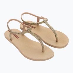 Sandały damskie Ipanema Class Brilha. Brązowe sandały damskie Ipanema, bez wzorów, bez obcasa, bez zapięcia. Za 88.99 zł.