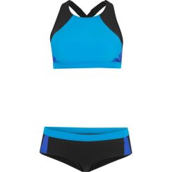 Bikini z biustonoszem bustier (2 części) bonprix czarno-turkusowy. Czarne bikini bonprix. Za 74.99 zł.