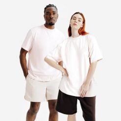 Koszulka unisex Graph Elementals. Czerwone koszulki damskie Decathlon, xs, bez wzorów, z bawełny, bez kołnierzyka, bez ramiączek. Za 89.99 zł.
