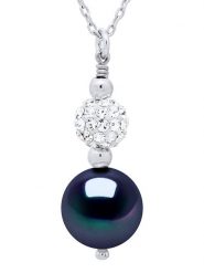 Mitzuko Srebrny naszyjnik z zawieszką - dł. 42 cm rozmiar: onesize. Szare naszyjniki damskie Mitzuko, z kryształem, srebrne. Za 217.99 zł.