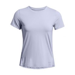 T-shirt damski Under Armour Launch Elite. Niebieskie t-shirty damskie Under Armour, bez wzorów, z tkaniny, bez kołnierzyka. Za 294.50 zł.
