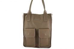 Shopperka skórzana BARBERINI'S 952-2 beżowa. Brązowe shopper bag Barberinis, bez wzorów, ze skóry, małe, bez dodatków. Za 339.99 zł.