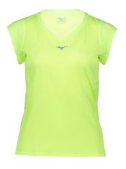 Mizuno Koszulka "Aero" w kolorze żółtym do biegania rozmiar: M. Żółte koszulki damskie Mizuno, m, bez wzorów, z materiału, bez kołnierzyka, bez ramiączek. Za 109.78 zł.