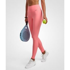 Legginsy do tenisa/padel damskie Smart z kieszenią na piłki. Brązowe legginsy damskie NORDICDOTS, s, bez wzorów, z elastanu. Za 365.00 zł.