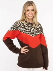 Zwillingsherz Bluza "Konny" w kolorze brązowo-pomarańczowym rozmiar: S/M. Brązowe bluzy damskie Zwillingsherz, m, bez wzorów, bez kaptura. Za 167.28 zł.