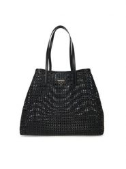 Guess Torebka Brigitta HWWZ72 06240 Czarny. Czarne shopper bag Guess, z aplikacjami, ze skóry, bez dodatków. Za 649.99 zł.