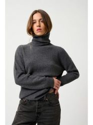 AUTHENTIC CASHMERE Kaszmirowy golf "Roxane" w kolorze antracytowym rozmiar: L. Czarne golfy damskie AUTHENTIC CASHMERE, l, bez wzorów, z kaszmiru, bez ramiączek. Za 346.99 zł.