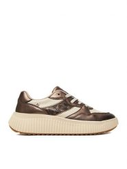 Rieker Sneakersy W1702-60 Beżowy. Brązowe obuwie sportowe damskie Rieker, ze skóry, bez zapięcia. Za 339.99 zł.