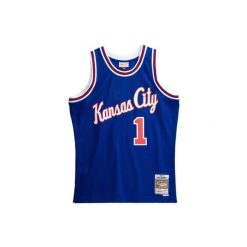 Koszulka Kansas City Kings Swingman Nate Archibald 1975/76. Niebieskie koszulki damskie Mitchell & Ness, bez wzorów, bez kołnierzyka, bez ramiączek. Za 517.00 zł.