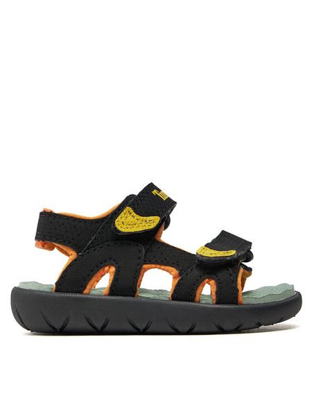 Timberland Sandały Perkins Row 2 Strap Sandal TB0A5M2DEDN1 Czarny. Czarne sandały chłopięce Timberland, ze skóry, bez zapięcia. Za 199.99 zł.