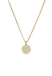 Elli Damski okrągły wisiorek z kryształkami ze srebra próby 925 Sterling Silver Naszyjniki 1 ct. Szare naszyjniki damskie Elli, srebrne. Za 181.89 zł.