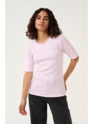 Kaffe Koszulka "Carna" w kolorze jasnoróżowym rozmiar: S. Różowe bluzki damskie Kaffe, s, bez wzorów, z bawełny, bez kołnierzyka, bez ramiączek. Za 56.99 zł.